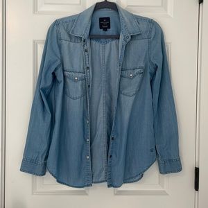 American Eagle denim Boyfriend Shirt